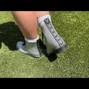 Michael Kors! Table Silver Glitter Rain boots! NEW